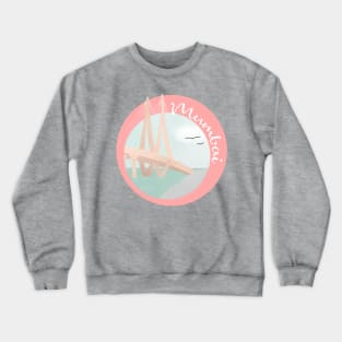 Mumbai sea link bridge Crewneck Sweatshirt